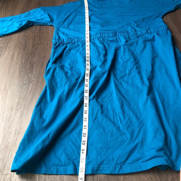 BROBE Post Surgery Recovery Robe Size Medium Blue Tie Front Super Soft - Picture 8 of 9